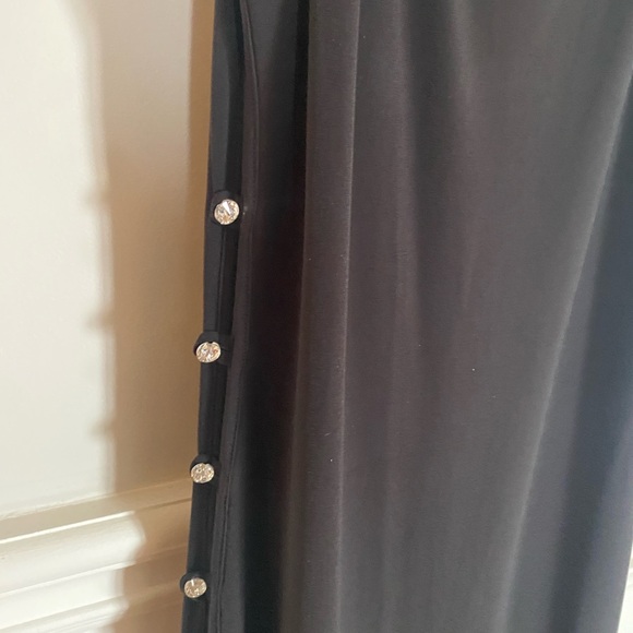 Womens Black Dress- Dynamite Brand - Midi Dress with Side Buttons - never worn - Picture 6 of 6